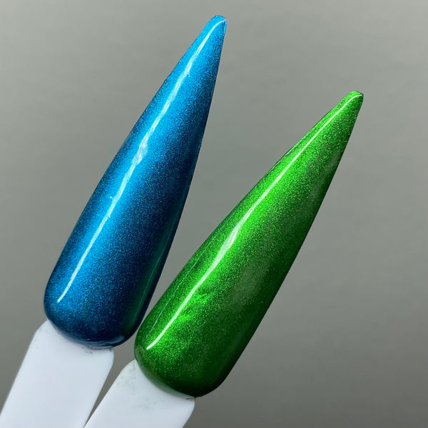 D12/13. Green + Blue Chrome Pen