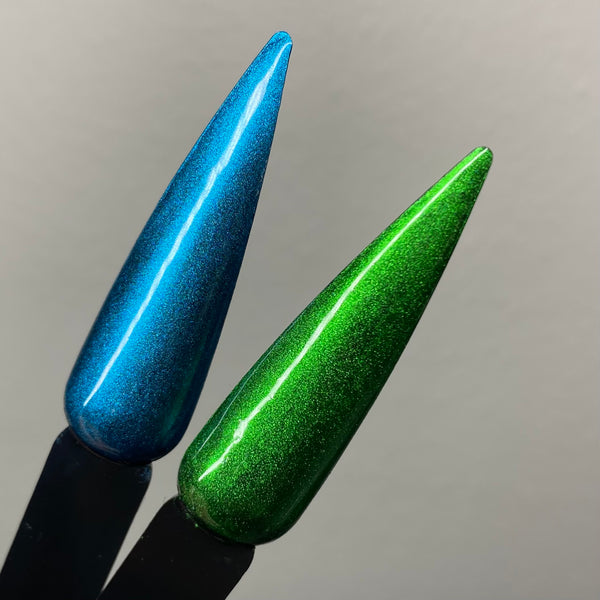 D12/13. Green + Blue Chrome Pen